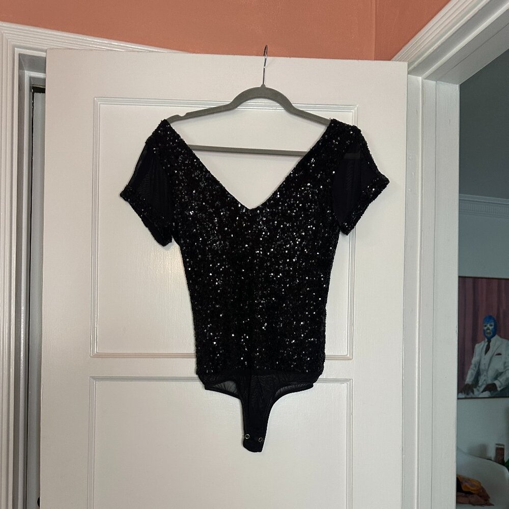 Y2k Bebe Sequence And Mesh Body Suit - Size S - image 1